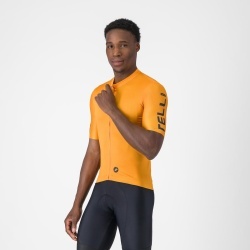 Tricou cu maneca scurta Castelli Entrata Apex, pentru barbati, portocaliu/albastru M