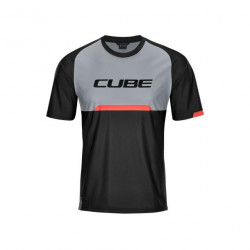 Tricou CUBE Edge Round Neck Jersey S/S Black Grey