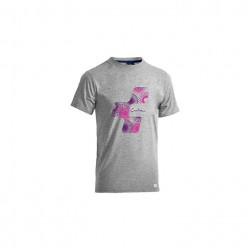 Tricou CUBE Junior Flower Icon Grey'N'Pink'N'Purple