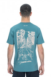 Tricou CUBE Organic T-Shirt Fichtelmountains GTY Fit Grey'n'Coral - Img 4