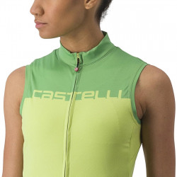 Tricou fara maneci Castelli Velocissima SL de dama Lime/Verde