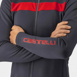 Tricou maneca lunga CASTELLI Puro 3 FZ Antracit Rosu
