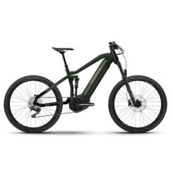 Bicicleta electrica MTB Full suspension HAIBIKE AllTrail 4 27.5 i630Wh 11-G Deore Matte Green Metal Gold Black