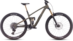 Bicicleta MTB Full Suspension CUBE Stereo ONE55 C62 TM 29 dustyolive´n´gold