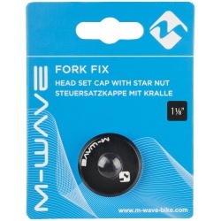 Capac si Floare Cuvete M-WAVE FORK FIX 1.1/8" Negru Anodizat - Img 3