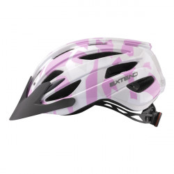Casca Ciclism EXTEND COURAGE "Led", S/M (51-55cm), Camouflage Roz - Img 6
