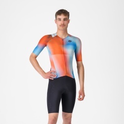 Costum triatlon cu maneca scurta TRI Castelli Free SanRemo 3 SS, pentru barbati, paprika/winter sky XXL
