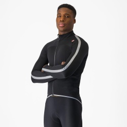 Jacheta de ploaie Castelli Ultra Rain Cape, pentru barbati, negru/argintiu reflex, L