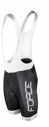 Pantaloni scurti cu bazon si bretele Force Team18 Negru/Alb