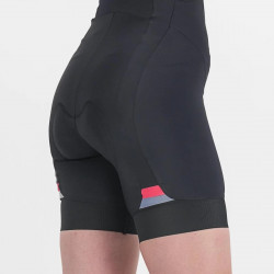 Pantaloni scurti cu bretele CASTELLI Prima Negru-Hibiscus Dama