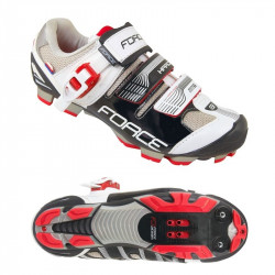 Pantofi Force MTB Hard Negru/Alb/Rosu - Img 1