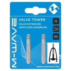 Set Extensie Valve M-WAVE Aluminiu 40 mm Silver - Img 10