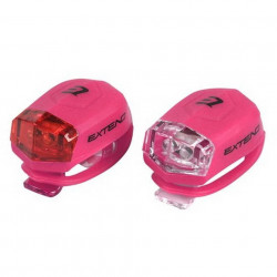 Set lumini bicicleta fata si spate EXTEND Froggies (Silicon) Roz