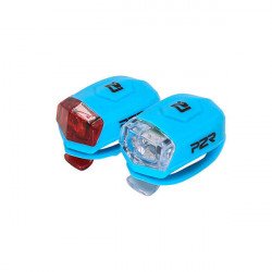 Set lumini bicicleta fata si spate P2R FREYO (Silicon) – Light Blue