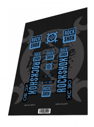 Set stickere adezive furca ROCKSHOX XC30 2018 Baby Blue