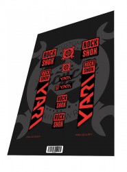 Set stickere adezive furca ROCKSHOX Yari Blood Red 2022