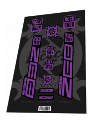 Set stickere adezive furca ROCKSHOX Zeb Ultimate 2022 Purple