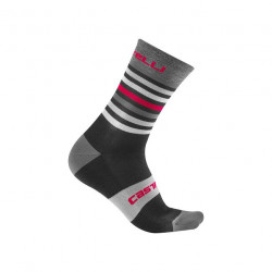 Sosete Castelli Gregee 15 Negru/Rosu