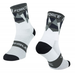 Sosete Force Triangle alb/gri/negru