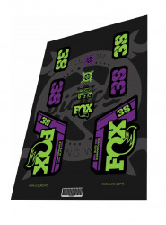 Stickere adezive furca FOX Performance Elite 38 2021 Purple Green