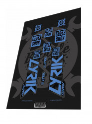 Stickere adezive furca ROCKSHOX Lyrik Custom Wolf Blue Edition 2022