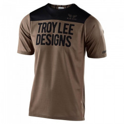 Tricou Bicicleta Troy Lee Designs Skyline Ss Pinstripe Block Walnut / Black