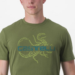 Tricou casual Castelli Finale Tee, Kaki, XXL - Img 3