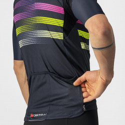 Tricou cu maneca scurta Castelli Endurance PRO Bleumarin/Roz/Galben Fluo - Img 4