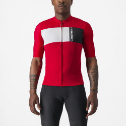 Tricou cu maneca scurta Castelli Prologo 7, Rosu/Alb/Negru, M