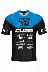 Tricou CUBE Edge Round Neck Jersey S/S Actionteam Black Blue