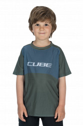 Tricou CUBE Vertex Rookie S/S TM Olive/Grey - Img 2