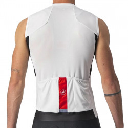 Tricou fara maneci Castelli Entrata VI SL Alb