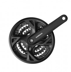 Angrenaj Shimano Acera FC-M371 cu Aparatoare 3x9 V Brat 165 mm Negru - Img 2