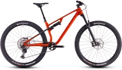 Bicicleta MTB Full Suspension CUBE AMS ONE11 C:68X Pro 29 electricorange´n´carbon