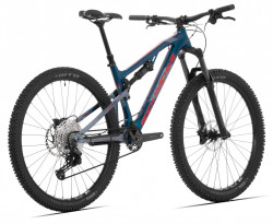 Bicicleta MTB Full Suspension Rock Machine Blizzard TRL 30-29 29 Matte Metallic Navy/Red/Grey