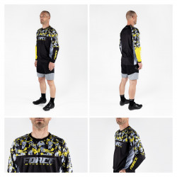 Bluza Force Reckless Maneca Lunga, Black-Yellow-Grey M - Img 4