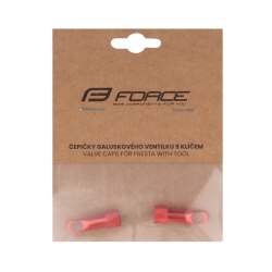 Capace valva presta Force cu unealta inclusa, aluminiu, alloy, rosu - Img 2