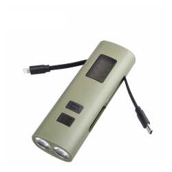 Far reincarcabil Fivestars Power Light PBL-6400, powerbank 6400 mAh, USB Type-C, kaki - Img 2