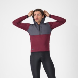 Hanorac Castelli UNLTD Roam Hoodie Visiniu/Gri XXL