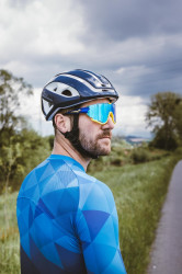 Ochelari Force Creed, lentila revo albastra, albastru/fluo - Img 2