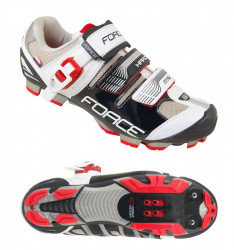 Pantofi Force MTB Hard Negru/Alb/Rosu - Img 2