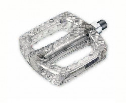 Pedale Policarbonat transparent alb