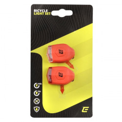 Set lumini bicicleta fata si spate EXTEND Froggies (Silicon) – Rosu