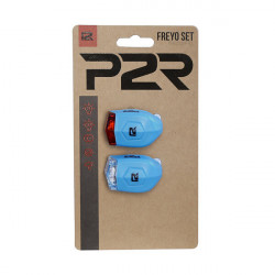 Set lumini bicicleta fata si spate P2R FREYO (Silicon) – Light Blue