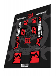 Set stickere adezive furca MARZOCCHI Bomber Z2 2020 Fire Red