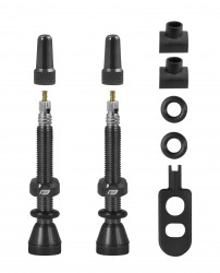 Set Valve Tubeless Force 2xFv 44mm Negre