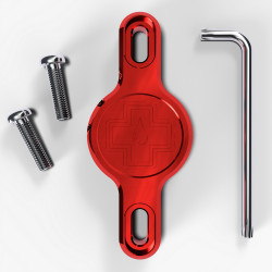 Suport Apple AirTag pentru cadru Muc-Off Secure Tag Holder V2 Rosu