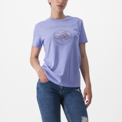 Tricou casual Castelli Pedalare Tee, de dama, Violet, S - Img 1