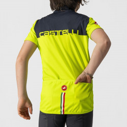 Tricou cu maneca scurta Castelli Neo Prologo pentru copii Galben Fluo/Bleumarin - Img 3