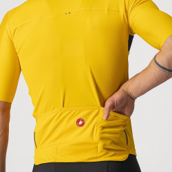 Tricou cu maneca scurta Castelli Prologo 7 Galben/Antracit/Kaki - Img 3